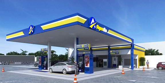 design de cobertura de posto de gasolina - mini