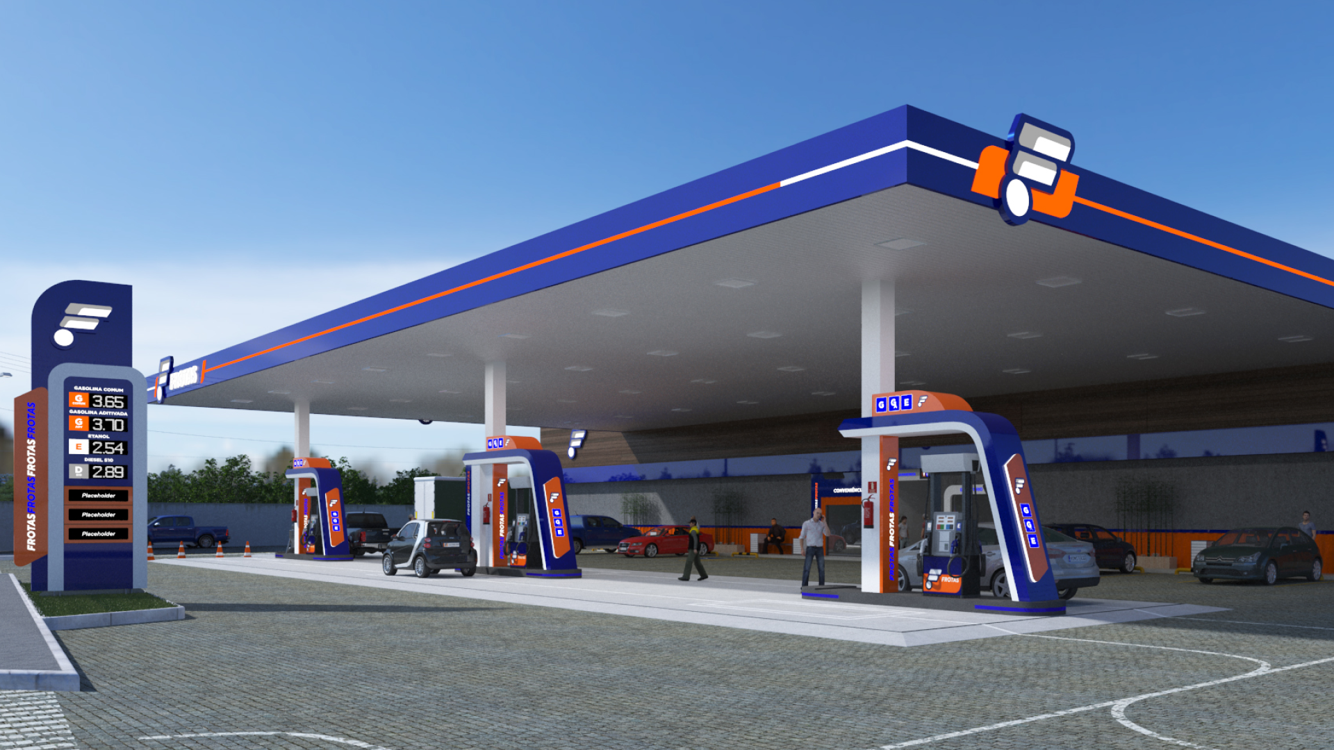 gas station façade design