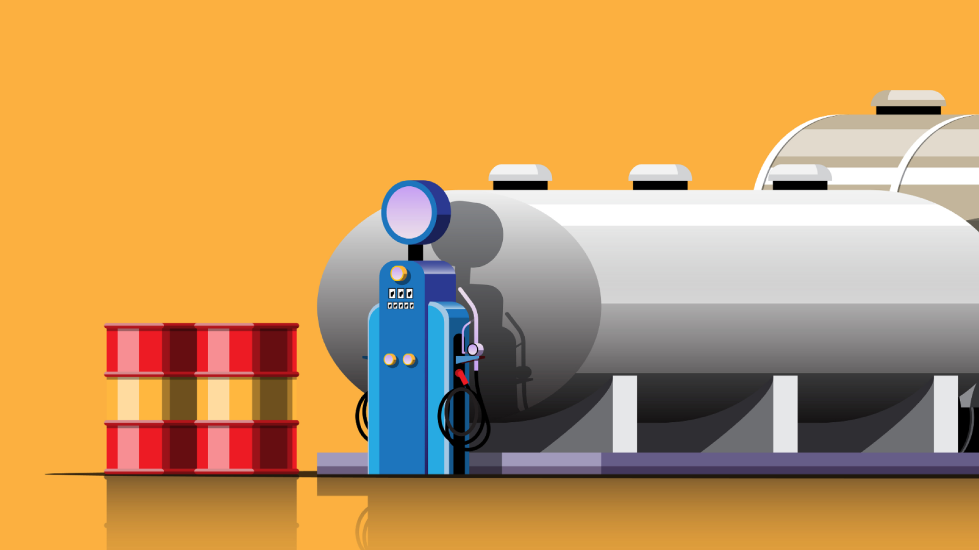 Storage tank in fuel station