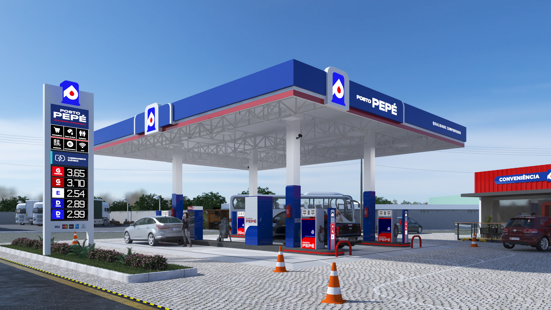 Architectural project gas station
