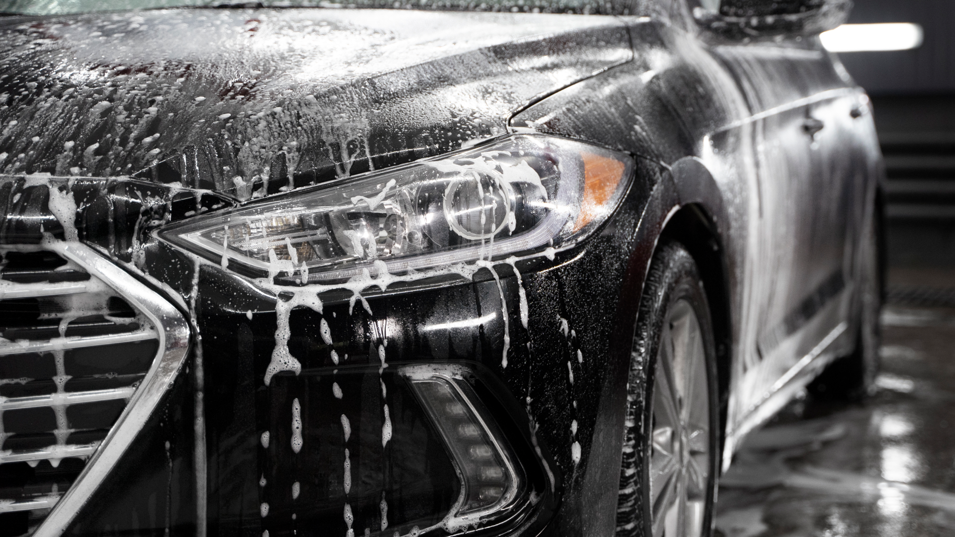 car wash at a gas station