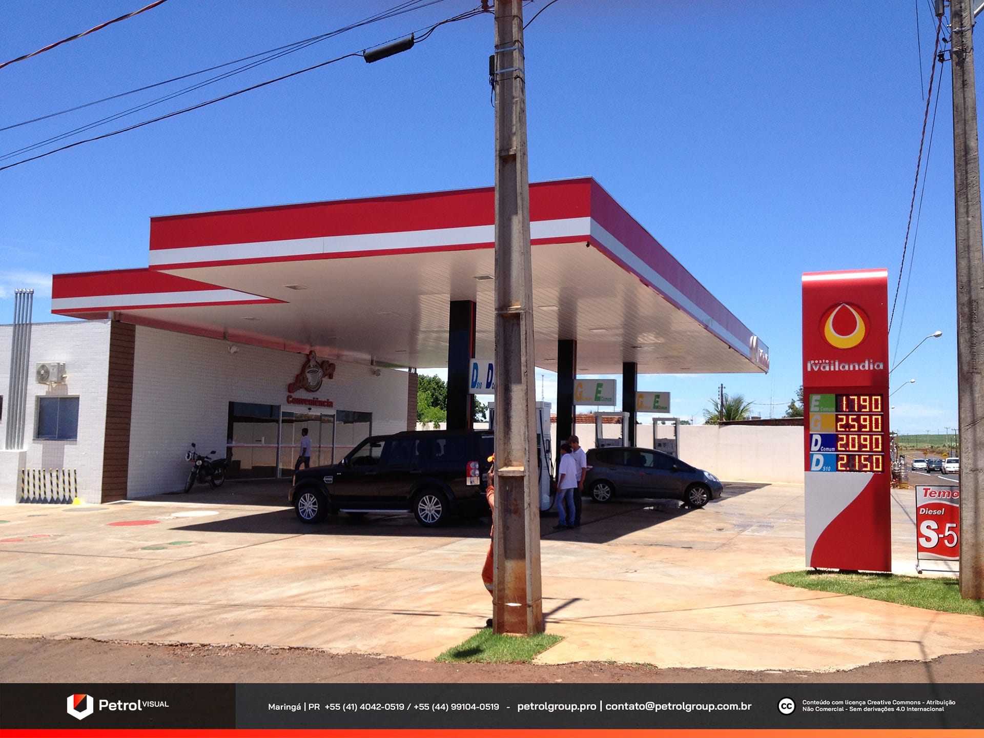 Gas station facade Guarujá SP
