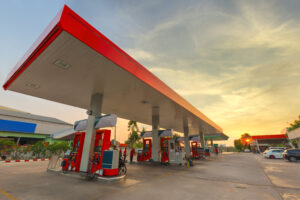 Gas station façade