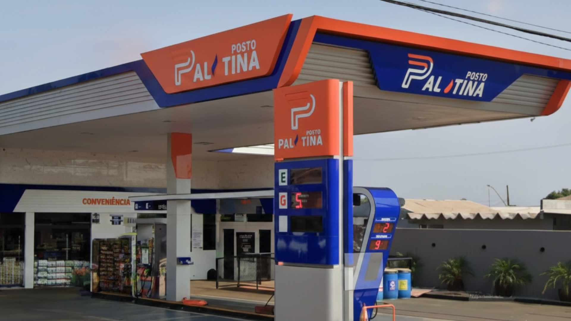 Gas station facade