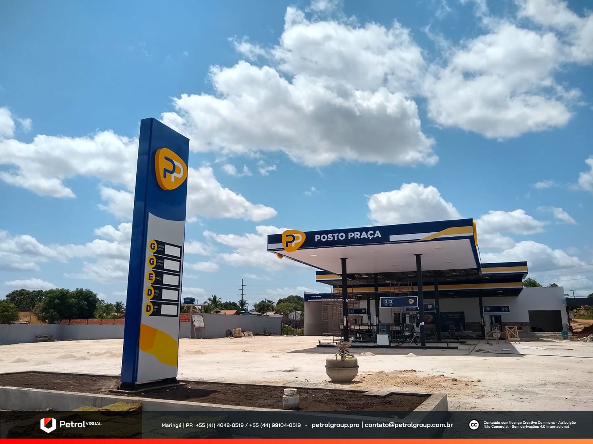 gas station facade