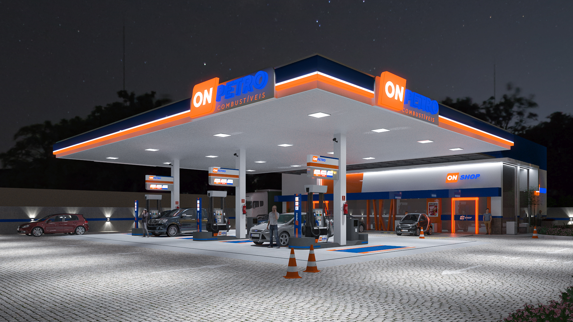 Arquitetura e design posto de gasolina