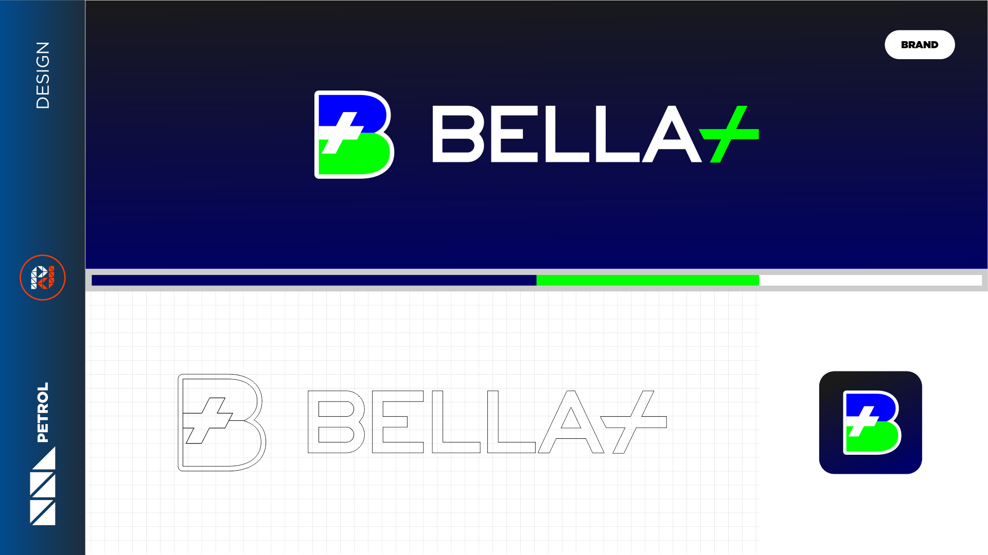 Logo Posto de Combustível Bella+