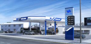 layout posto de gasolina