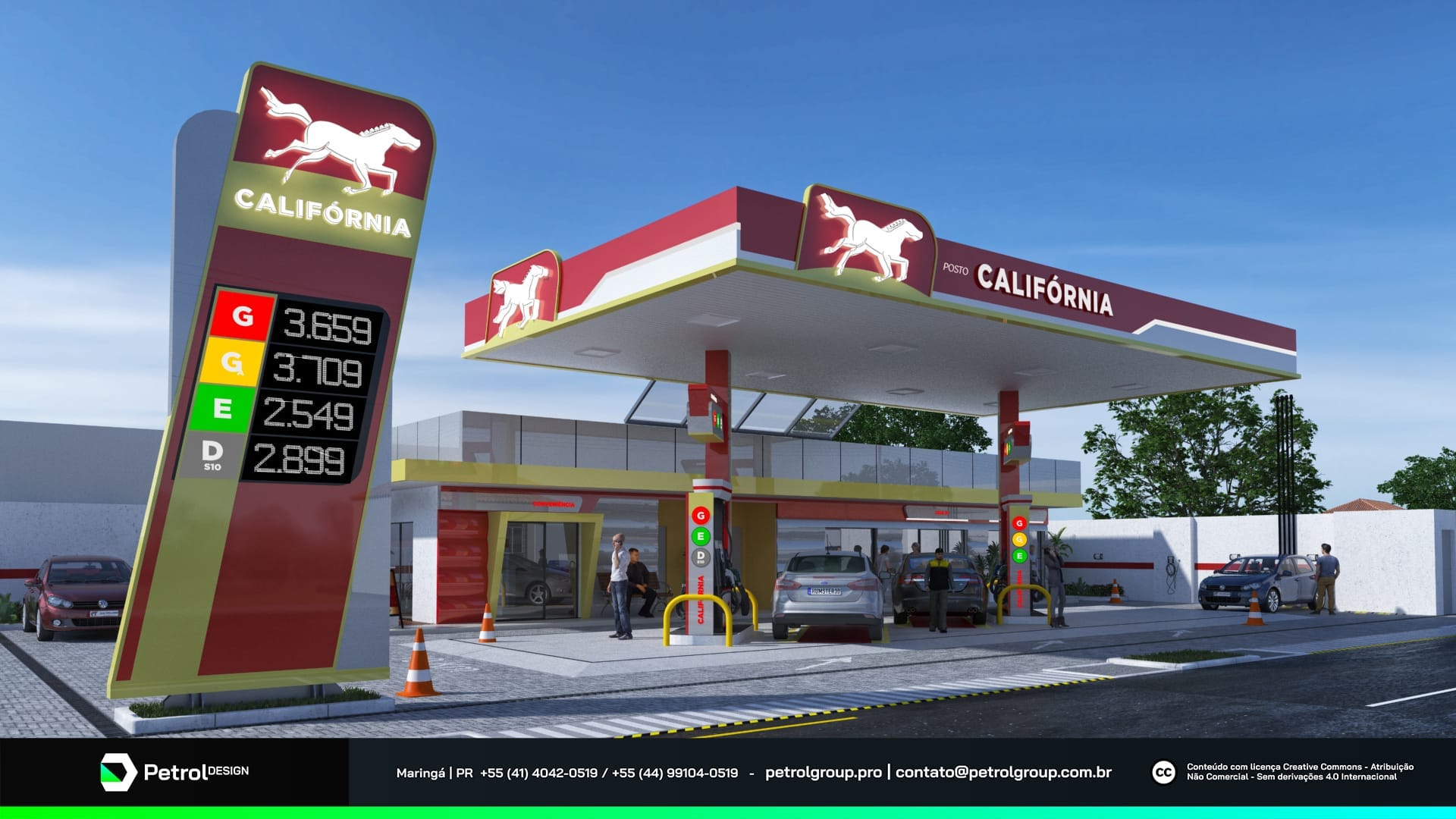 Bandeira branca posto de gasolina Califórnia | Petrol Group