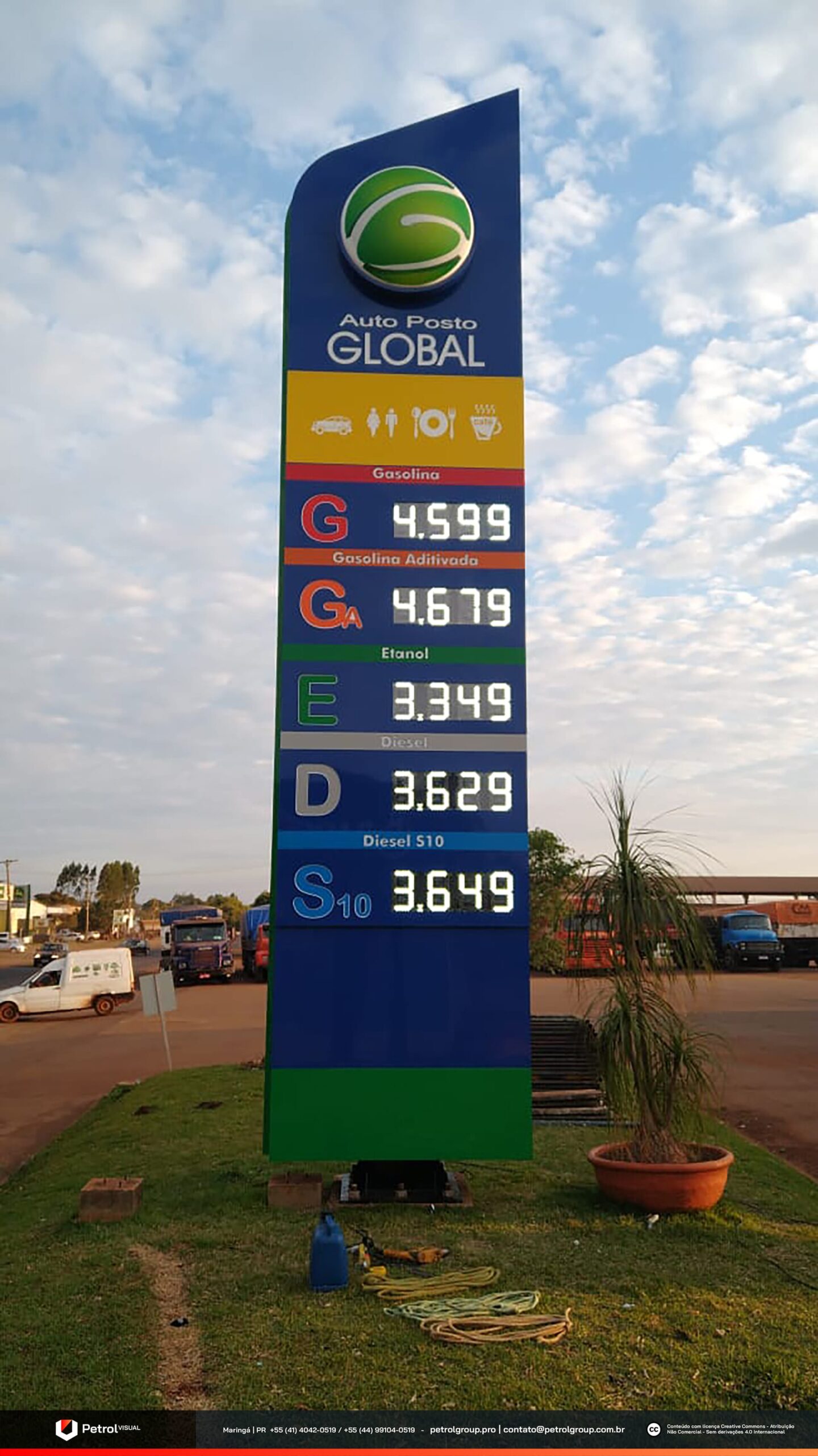 fachada para posto de gasolina Contagem MG