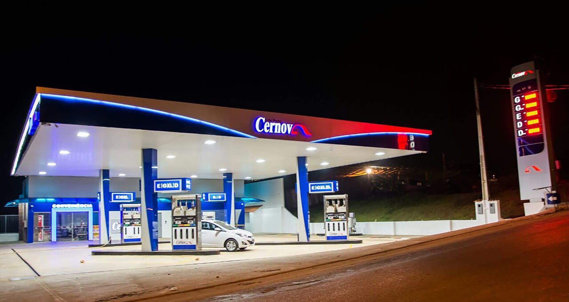 Fachada posto de gasolina