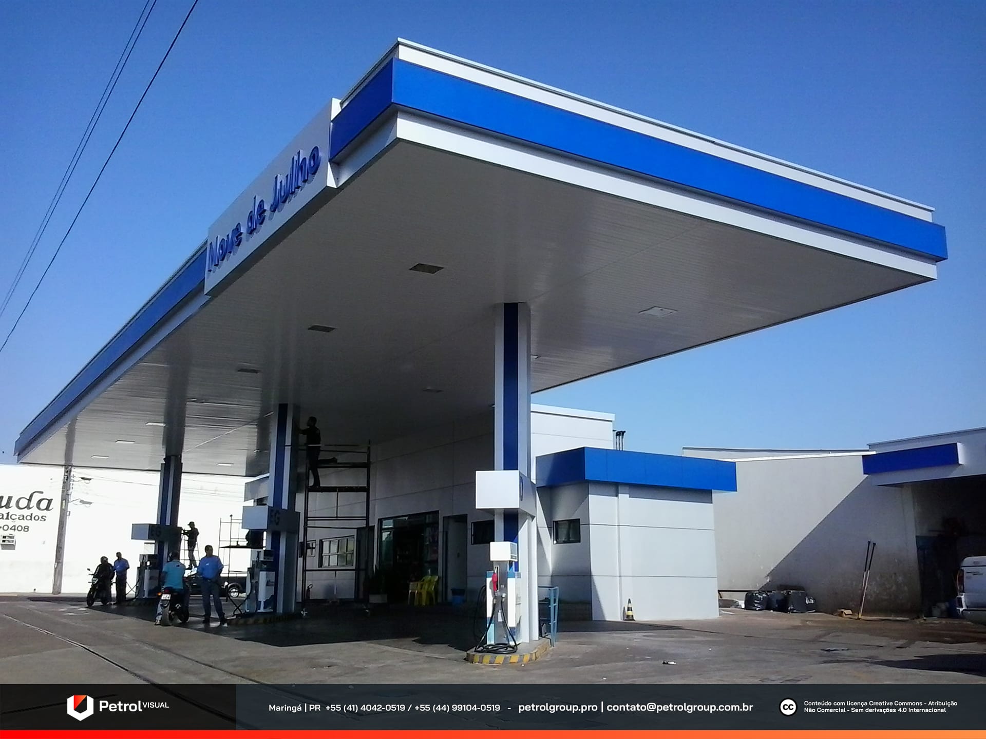 projeto comunicação visual posto de gasolina Atibaia SP