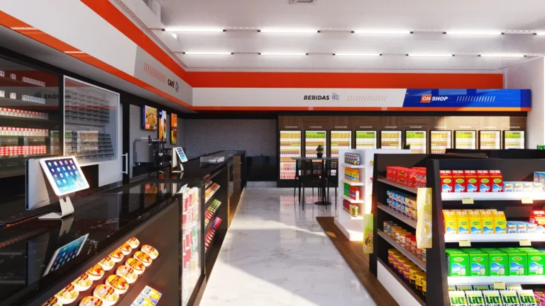 projeto de loja de conveniencia ON Shop Jardim Ambiental, posto de combustivel