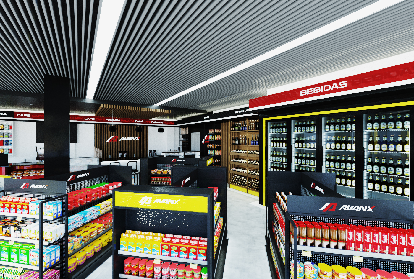 loja de conveniência em posto de gasolina