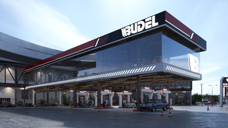 projeto de arquitetura Posto Budel, posto de gasolina em Curitiba PR