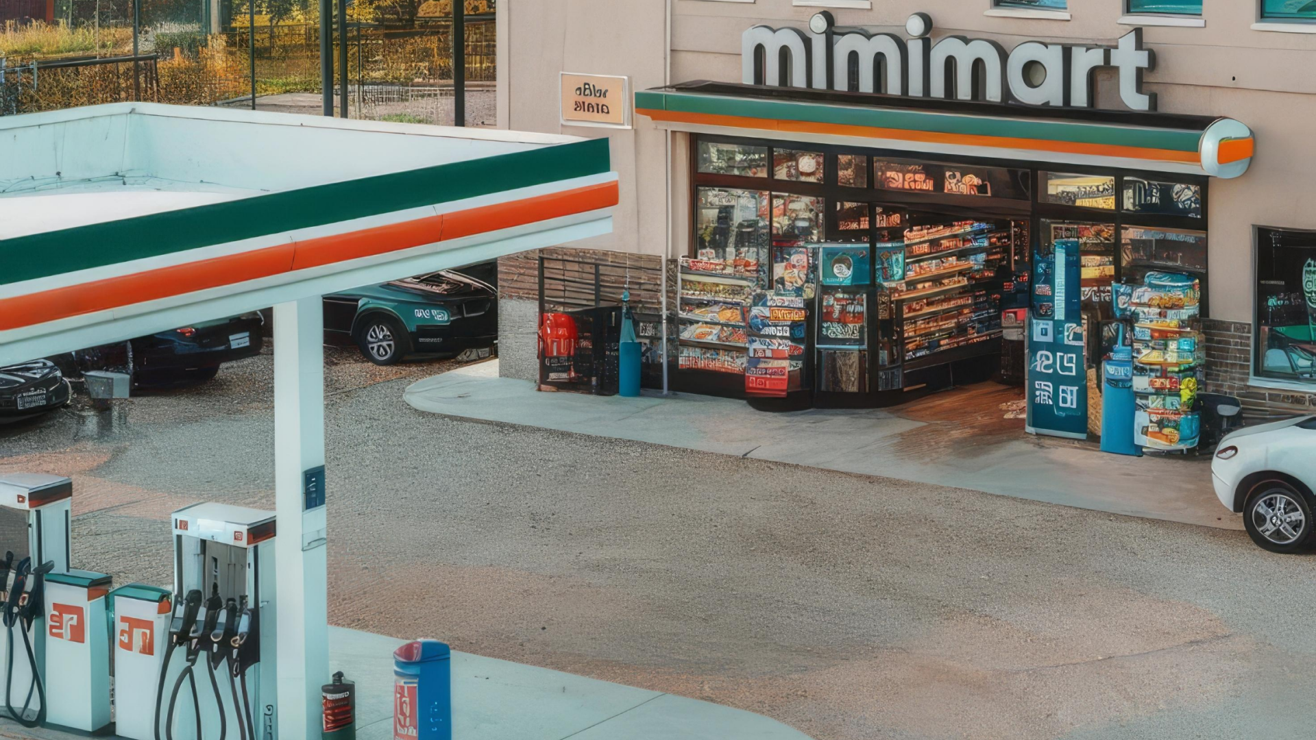 montar uma lojinha de conveniência em um posto de gasolina