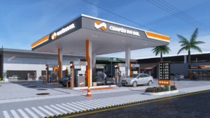 comunicacao visual Posto Chapéu do Sol, posto de gasolina em Duque de Caxias RJ