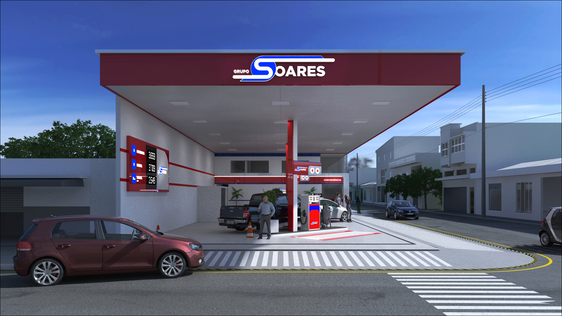 Design posto de gasolina