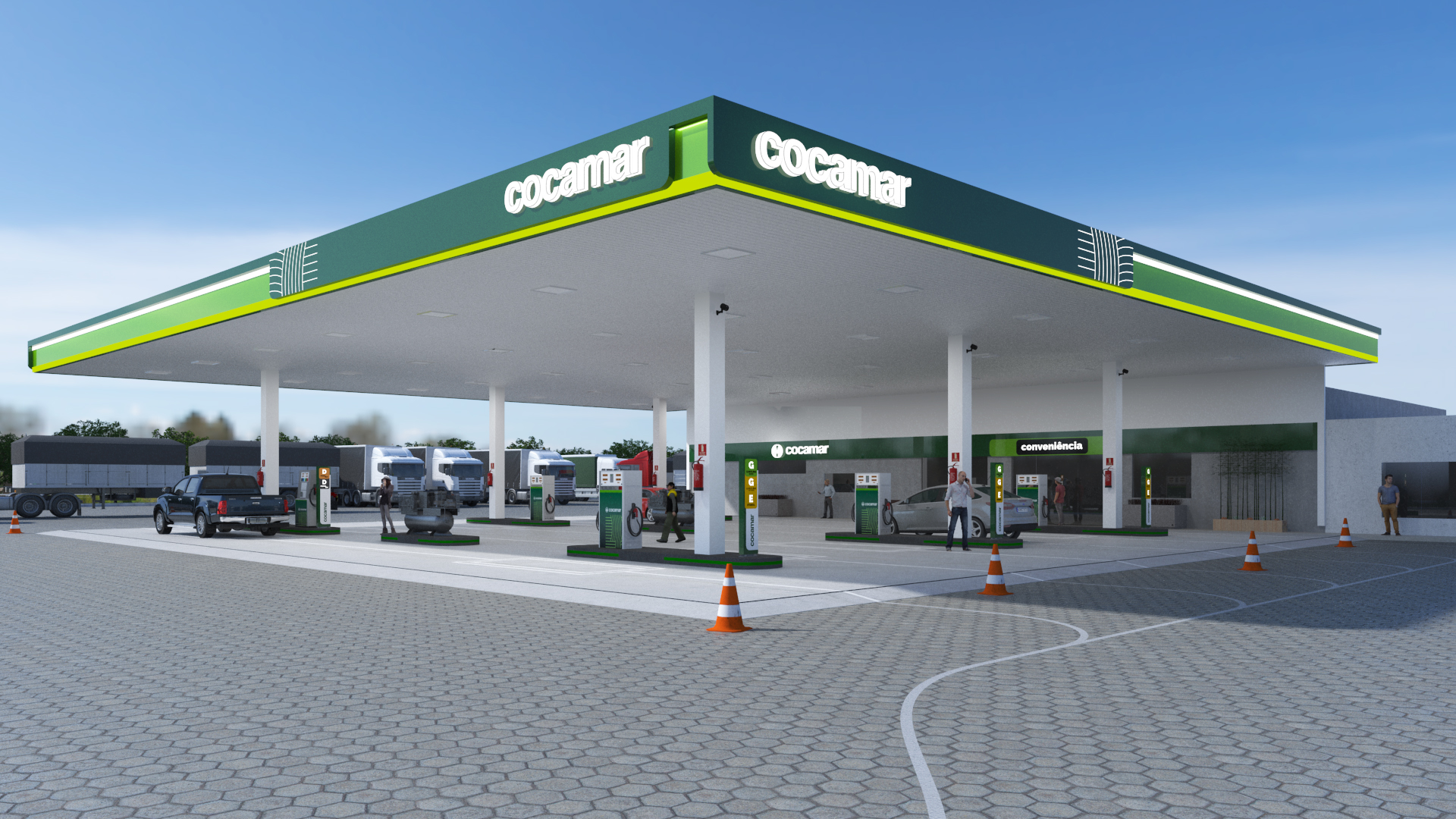 posto de gasolina 3d