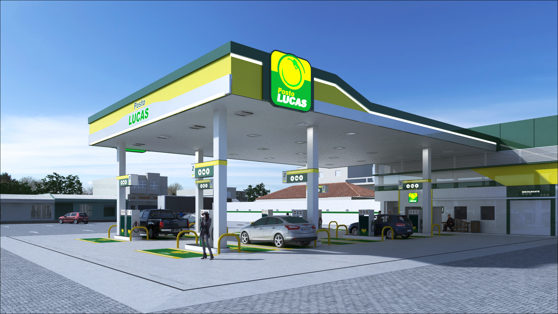 Design posto de gasolina