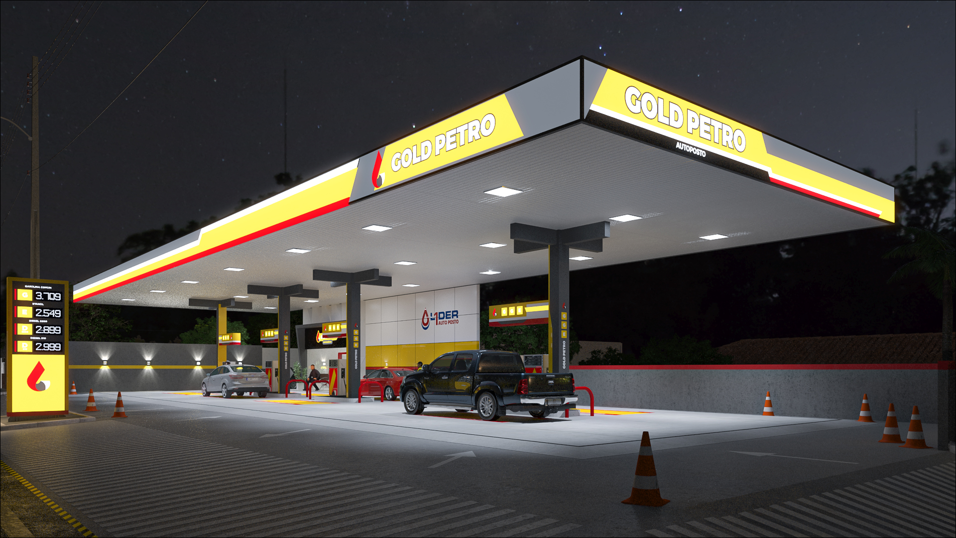 Projeto visual posto de gasolina