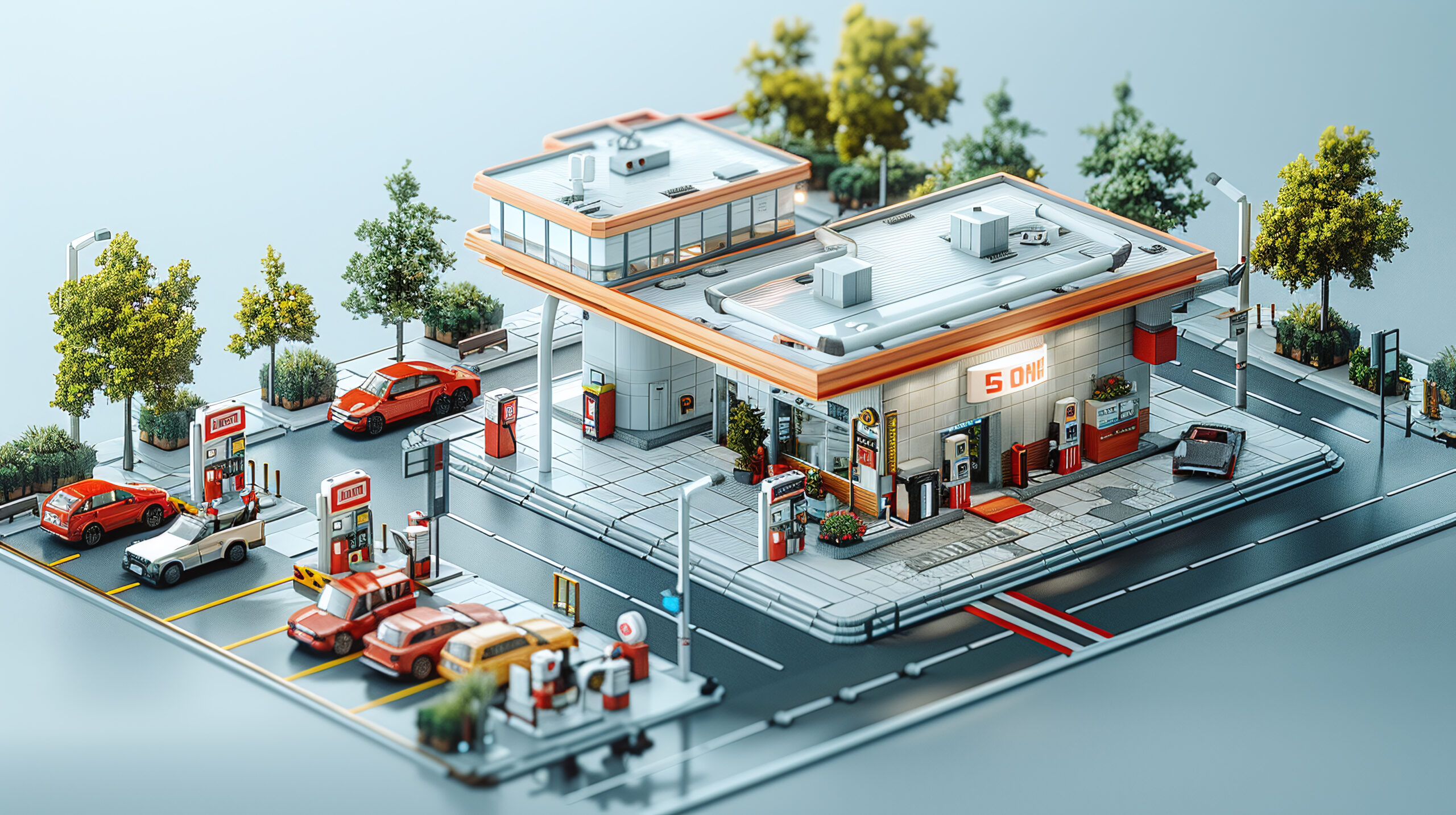 Projetos arquitetônicos para postos de gasolina