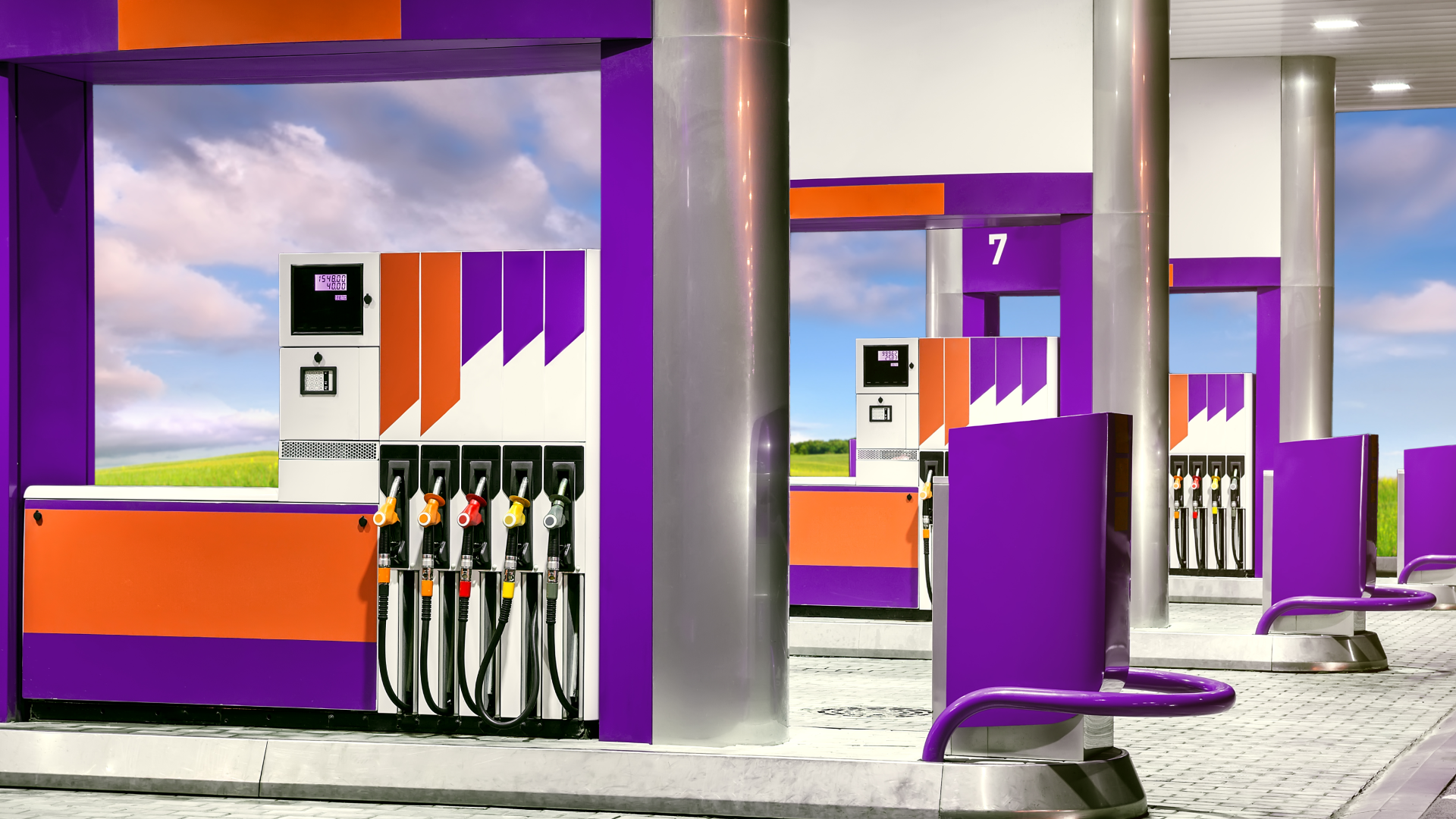 construção de um posto de gasolina