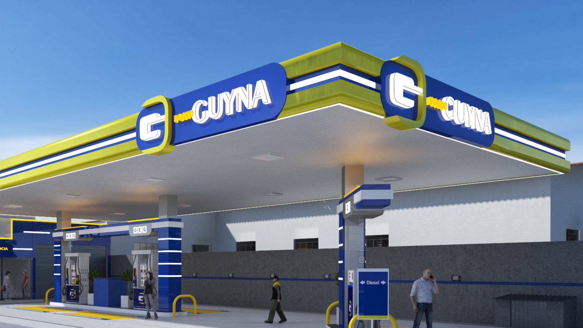 letreiro para posto de gasolina