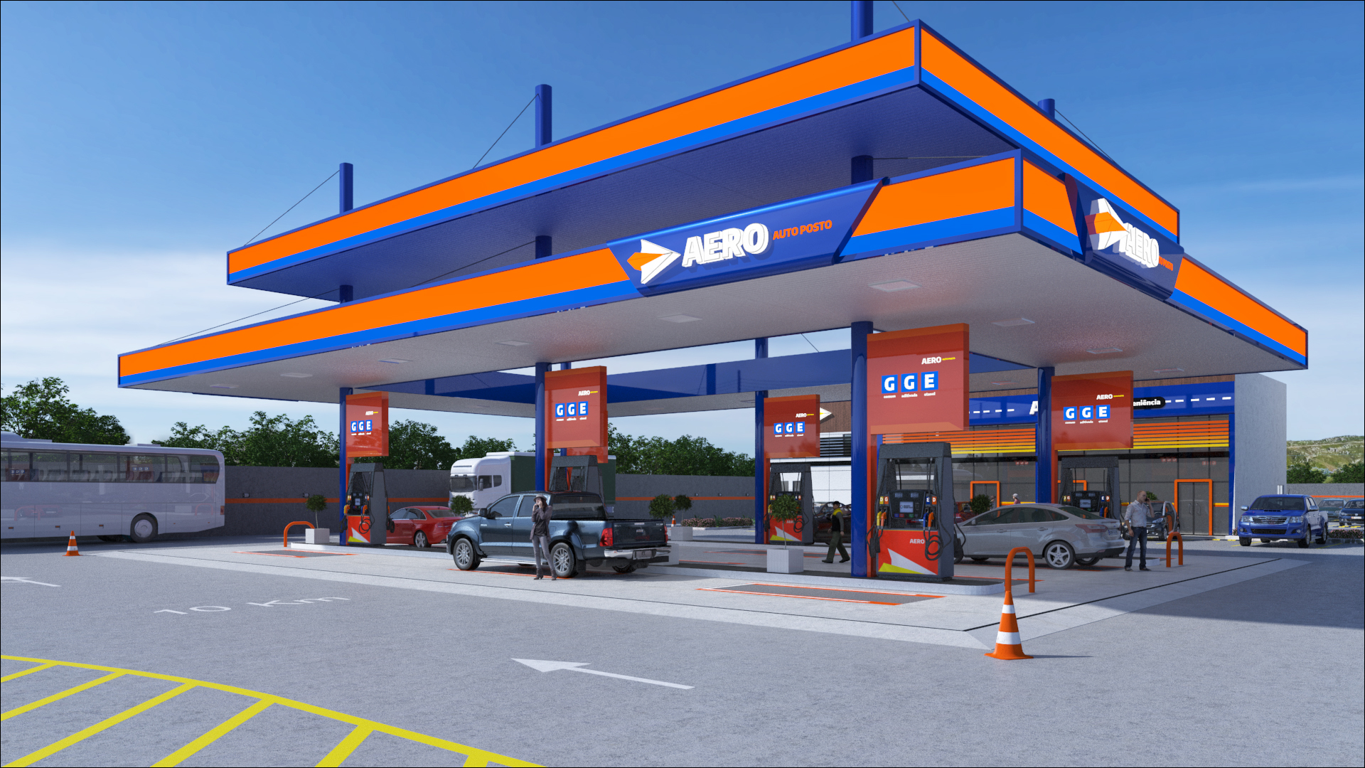 Projeto visual auto posto