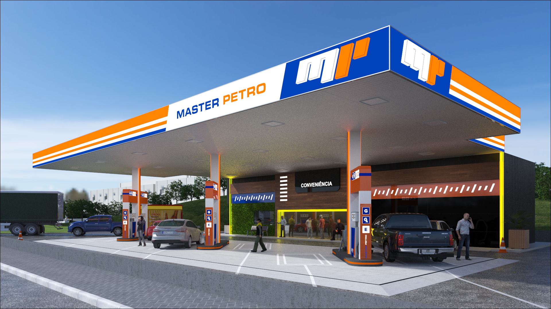 Design posto de gasolina