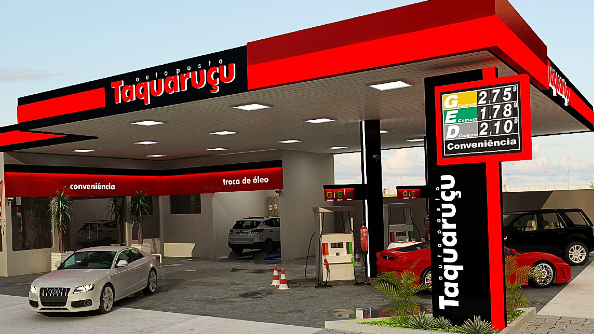 Design posto de combustível