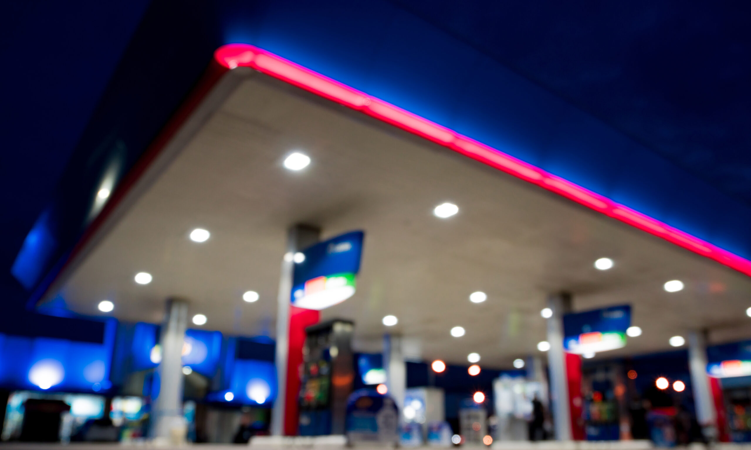 Comunicação visual em posto de gasolina