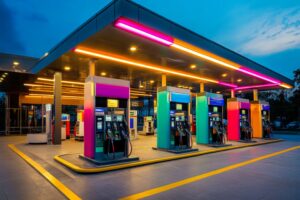 projeto visual posto de gasolina