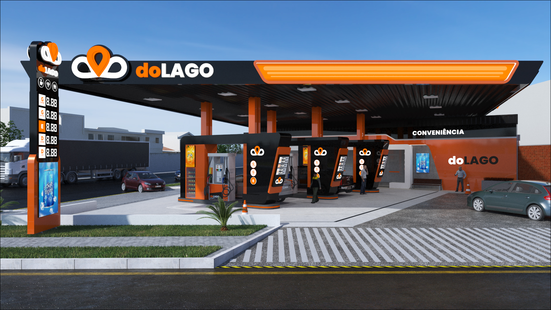 Design posto de gasolina