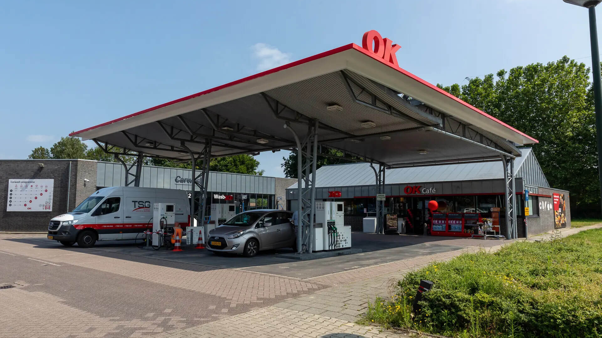 Estrutura metálica para posto de gasolina