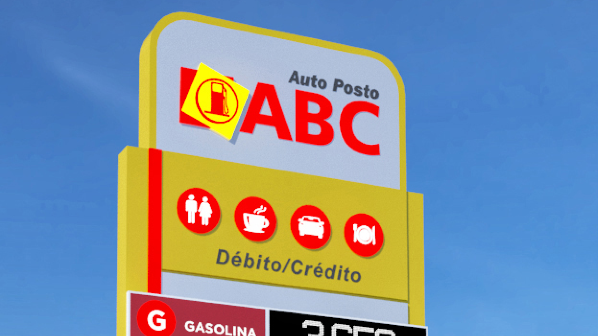 Totem de posto de gasolina