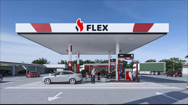 Design posto de gasolina